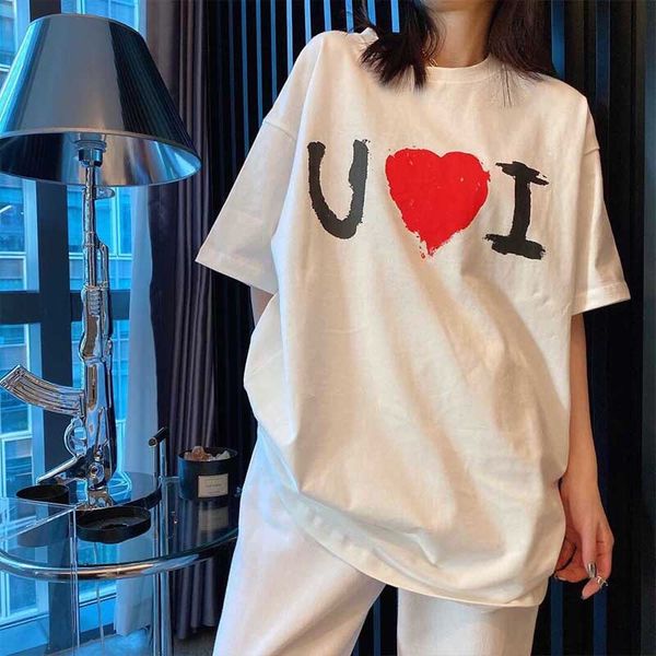 sleeve 2021 short early love spring new simple round neck loose men's and women's t-shirt lovers friend, Gray
sleeve 2021 short early love spring new simple round neck loose men's and women's t-shirt lovers friend, Gray