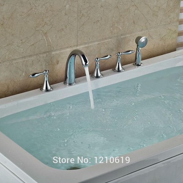 ly modern style deck-mount bathtub faucet w/ handheld shower chrome finish tub mixer tap bathroom sets
ly modern style deck-mount bathtub faucet w/ handheld shower chrome finish tub mixer tap bathroom sets