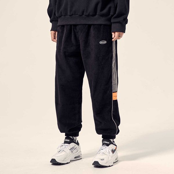 ly fashion men jeans loose fit side stripe spliced designer casual corduroy cargo pants streetwear hip hop joggers trousers, Blue
ly fashion men jeans loose fit side stripe spliced designer casual corduroy cargo pants streetwear hip hop joggers trousers, Blue