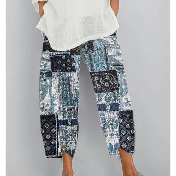 women's pants & capris women fashion soft loose irregular rendering printing leisure elastic waist pocket, Black;white
women's pants & capris women fashion soft loose irregular rendering printing leisure elastic waist pocket, Black;white