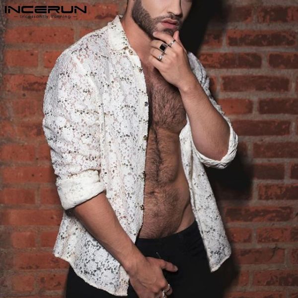 men's casual shirts american style incerun 2021 men fashion shirt leisure streetwear printed lace stitching breathable mesh blouse s-5, White;black
men's casual shirts american style incerun 2021 men fashion shirt leisure streetwear printed lace stitching breathable mesh blouse s-5, White;black