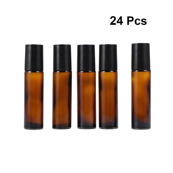 storage bottles & jars 24pcs 10ml amber empty refillable glass perfume roll on bottle with stainless steel roller for essential oil aromathe
storage bottles & jars 24pcs 10ml amber empty refillable glass perfume roll on bottle with stainless steel roller for essential oil aromathe