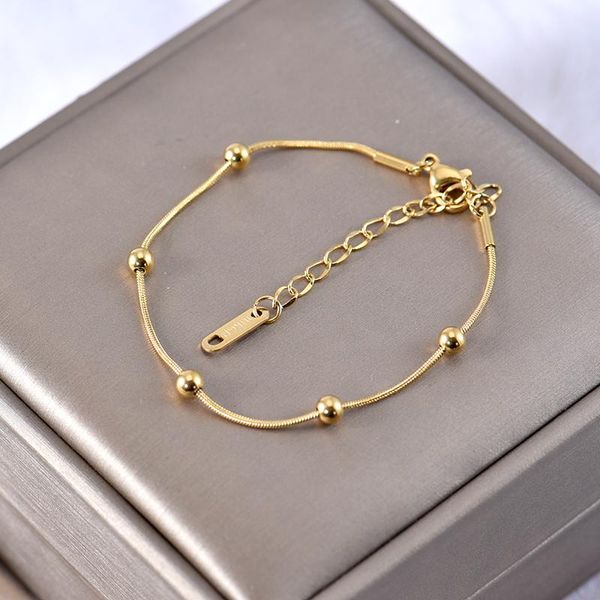 link, chain 316l stainless steel minority design transfer beads korean version of the personality cold climate quality ie bracelet, Black
link, chain 316l stainless steel minority design transfer beads korean version of the personality cold climate quality ie bracelet, Black