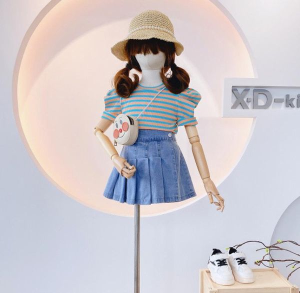 clothing sets baby girl clothes 2021 summer striped and denim skirt pants two-piece children easter 2-8 years old, White
clothing sets baby girl clothes 2021 summer striped and denim skirt pants two-piece children easter 2-8 years old, White