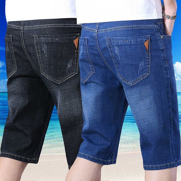 shorts denim men's straight slim summer thin 2021 capris trend youth wash stretch pants, Blue
shorts denim men's straight slim summer thin 2021 capris trend youth wash stretch pants, Blue