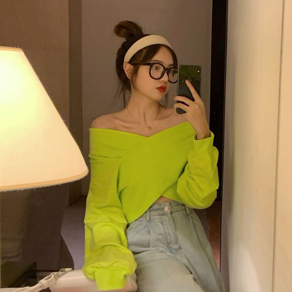 shorts autumn women cross slash neck solid crop long sleeve backless off shoulder club ladies, White;black
shorts autumn women cross slash neck solid crop long sleeve backless off shoulder club ladies, White;black