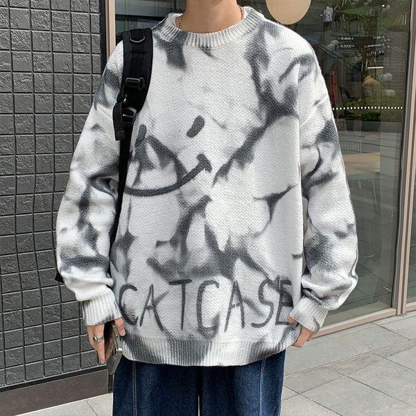 men's sweaters autumn men clothes 2021 crewneck knitted japan style harajuku, White;black
men's sweaters autumn men clothes 2021 crewneck knitted japan style harajuku, White;black