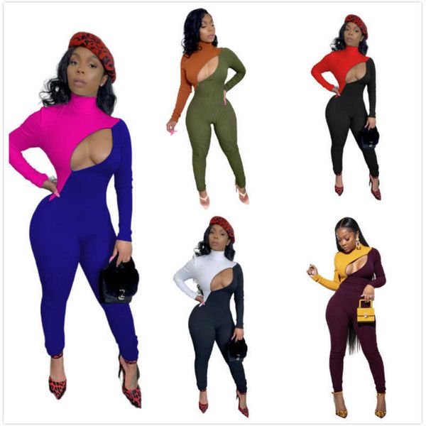 designer women jumpsuit contrast color long sleeve rompers fashion slim ladies zipper long pant one piece clothing new 2022, Black;white
designer women jumpsuit contrast color long sleeve rompers fashion slim ladies zipper long pant one piece clothing new 2022, Black;white