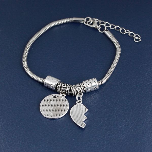 2pcs/set racelets antique silver heat shaped friendship bracelet pulseras jewelry gifts friend bracelets, Golden;silver
2pcs/set racelets antique silver heat shaped friendship bracelet pulseras jewelry gifts friend bracelets, Golden;silver
