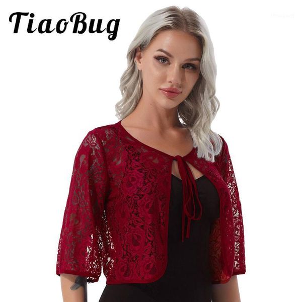 women's jackets women 3/4 sleeve lace-up short outwear cut out lace thin cardigan coat casual open stitch cropped bolero oversize xl-5x, Black;brown
women's jackets women 3/4 sleeve lace-up short outwear cut out lace thin cardigan coat casual open stitch cropped bolero oversize xl-5x, Black;brown