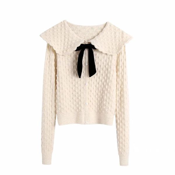 autumn winter women knit sweater textured long sleeves lapel collar bow chic cardigan femme vetement ropa mujer 210420, White;black
autumn winter women knit sweater textured long sleeves lapel collar bow chic cardigan femme vetement ropa mujer 210420, White;black