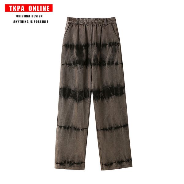 pants fashionable the tkpa street dark style personalized tie dyed jeans men's national trend worn out loose straight leg daddy, Black
pants fashionable the tkpa street dark style personalized tie dyed jeans men's national trend worn out loose straight leg daddy, Black
