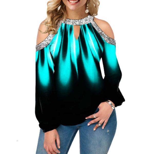 women's t-shirt off shoulder t shirt women 5xl plus size loose casual halter print hollow out long sleeve spring oversized ladies te e, White
women's t-shirt off shoulder t shirt women 5xl plus size loose casual halter print hollow out long sleeve spring oversized ladies te e, White