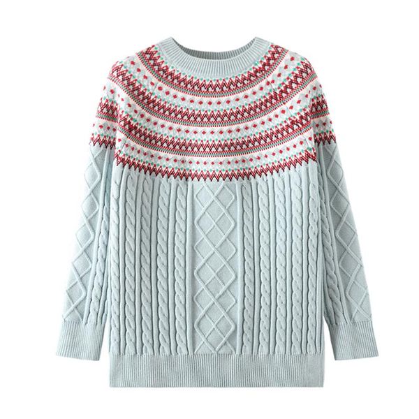 women's sweaters women jacquard twist knit sweater 2021 hit color acquard round neck loose pullover autumn winter thick warm jumpers, White;black
women's sweaters women jacquard twist knit sweater 2021 hit color acquard round neck loose pullover autumn winter thick warm jumpers, White;black