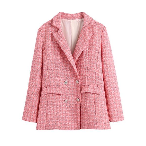 women's suits & blazers double-breasted plaid fashion blazer for office lady pockets buttons elegant outwear women 2021 vintage chic gi, White;black
women's suits & blazers double-breasted plaid fashion blazer for office lady pockets buttons elegant outwear women 2021 vintage chic gi, White;black
