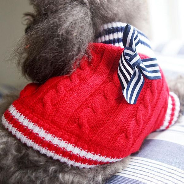 dog apparel bow-tie pet winter jumpper sweaters striped navy style dogs pullover for small teddy bomei cat clothing xxs xs s m l
dog apparel bow-tie pet winter jumpper sweaters striped navy style dogs pullover for small teddy bomei cat clothing xxs xs s m l