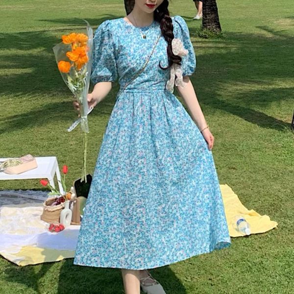 casual dresses summer sweet elegant floral print dress women french vintage puff sleeve backless bow slim party female beach vestidos, Black;gray
casual dresses summer sweet elegant floral print dress women french vintage puff sleeve backless bow slim party female beach vestidos, Black;gray