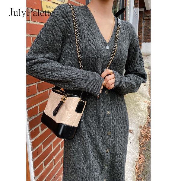 casual dresses julypalette solid women sweater dress with belt autumn long sleeve single-breasted winter thick female knit, Black;gray
casual dresses julypalette solid women sweater dress with belt autumn long sleeve single-breasted winter thick female knit, Black;gray