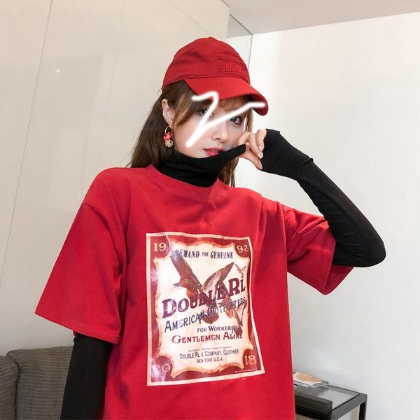 women's t-shirt kg070 women short sleeve summer vintage 3d stamping korean style oversize loose casual pullover cotton t-shirts streetw, White
women's t-shirt kg070 women short sleeve summer vintage 3d stamping korean style oversize loose casual pullover cotton t-shirts streetw, White