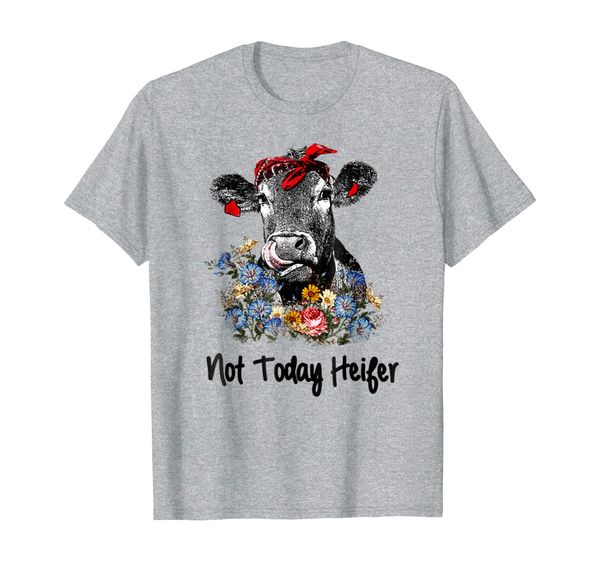 not today heifer shirt, White;black