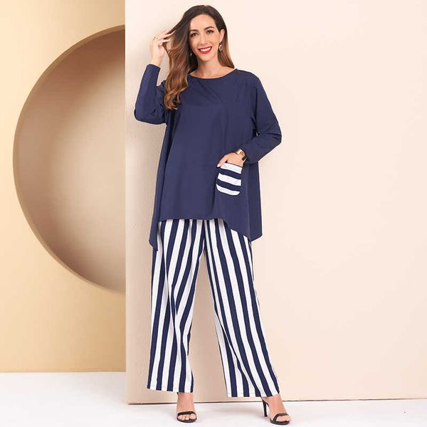 women's two piece pants spring and autumn fashion loose stripe stitching casual ladies suit hwyg, White
women's two piece pants spring and autumn fashion loose stripe stitching casual ladies suit hwyg, White