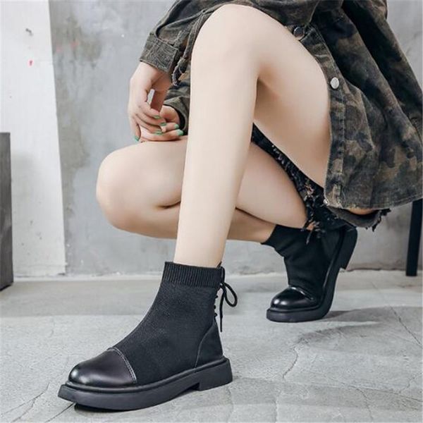 boots girls short fashion flying woven women's shoes thick with thin casual lightweight non-skid walking, Black
boots girls short fashion flying woven women's shoes thick with thin casual lightweight non-skid walking, Black