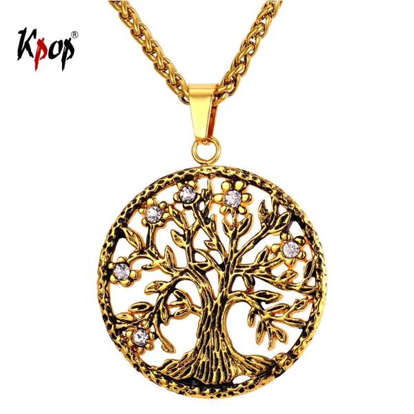 pendant necklaces kpop tree of life necklace jewelry gifts for her stainless steel gold color round women men p2146, Silver
pendant necklaces kpop tree of life necklace jewelry gifts for her stainless steel gold color round women men p2146, Silver