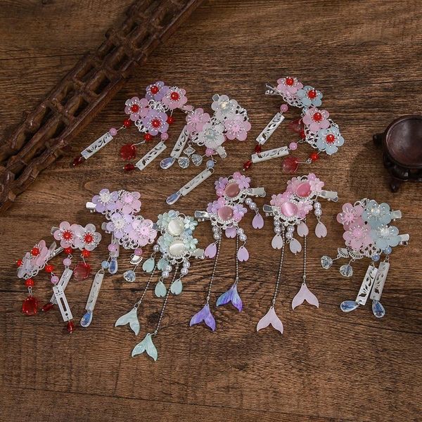 1pair acrylic flower ancient chinese hanfu hairpins hair pins children headwear girls clip hairpin accessories, Slivery;white
1pair acrylic flower ancient chinese hanfu hairpins hair pins children headwear girls clip hairpin accessories, Slivery;white