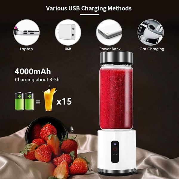 blender 380ml mini usb rechargeable portable juicer multifunctional fruit and vegetable citrus mixer
blender 380ml mini usb rechargeable portable juicer multifunctional fruit and vegetable citrus mixer