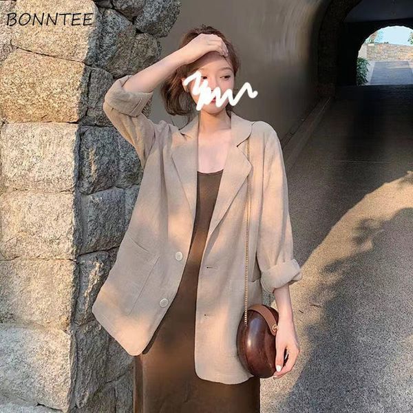 women's suits & blazers womens summer simple leisure loose vintage daily female korean style all-match pockets solid tender chic single, White;black
women's suits & blazers womens summer simple leisure loose vintage daily female korean style all-match pockets solid tender chic single, White;black