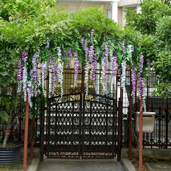 decorative flowers & wreaths 12 pieces wedding flower branch artificial wisteria decoration outdoor arch gate vine garden leaf
decorative flowers & wreaths 12 pieces wedding flower branch artificial wisteria decoration outdoor arch gate vine garden leaf
