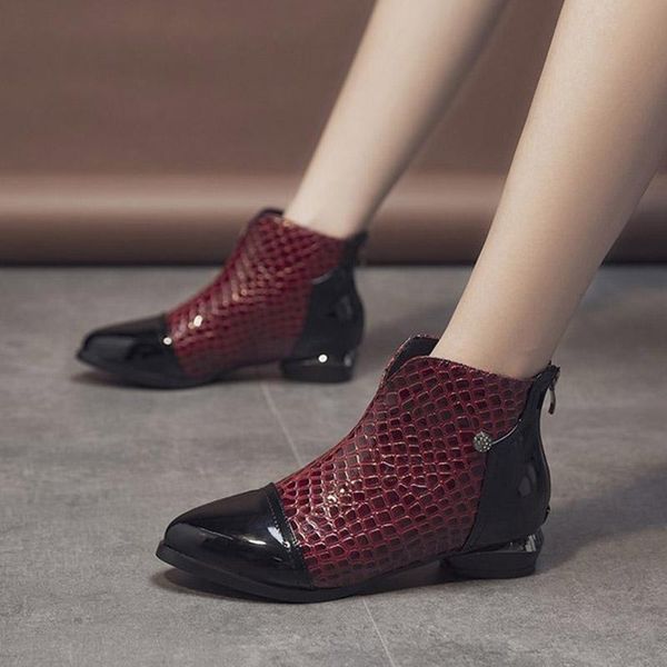 boots plus size 2021 winter women ankle low heels serpentine shoes patchwork embossing booties snake pattern botas mujer, Black
boots plus size 2021 winter women ankle low heels serpentine shoes patchwork embossing booties snake pattern botas mujer, Black