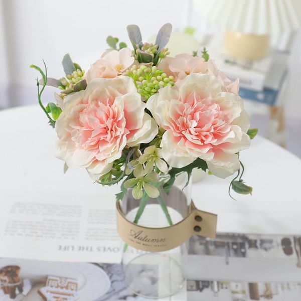 pink rose artificial flowers silk peony bouquet home wedding decoration plastic fake flower table centerpieces arrangement decorative & wrea
pink rose artificial flowers silk peony bouquet home wedding decoration plastic fake flower table centerpieces arrangement decorative & wrea