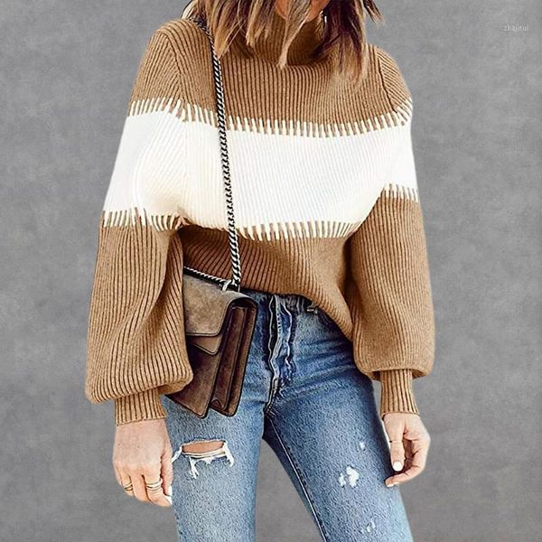 women's sweaters women long sleeve color block sweater fashion loose knit autumn winter pullover for ladies, White;black
women's sweaters women long sleeve color block sweater fashion loose knit autumn winter pullover for ladies, White;black