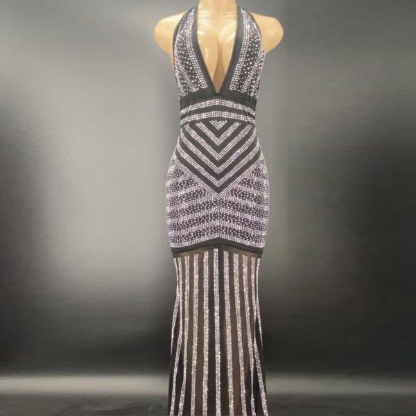 stage wear backless elastic long dress full rhinestone singer performance costume female evening dresses elegant host clothes vd4092, Black;red
stage wear backless elastic long dress full rhinestone singer performance costume female evening dresses elegant host clothes vd4092, Black;red