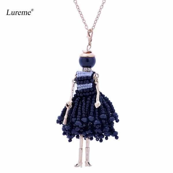 lureme fashion doll pendant necklace jewelry lovely dress women creative accessory necklaces, Silver
lureme fashion doll pendant necklace jewelry lovely dress women creative accessory necklaces, Silver