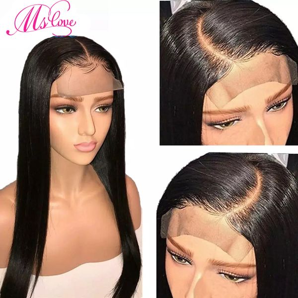 26inch 4x4 closure wig human hair wigs bone straight swiss lace closure wig brazilian hair wigs for women pre plucked ms love, Black
26inch 4x4 closure wig human hair wigs bone straight swiss lace closure wig brazilian hair wigs for women pre plucked ms love, Black