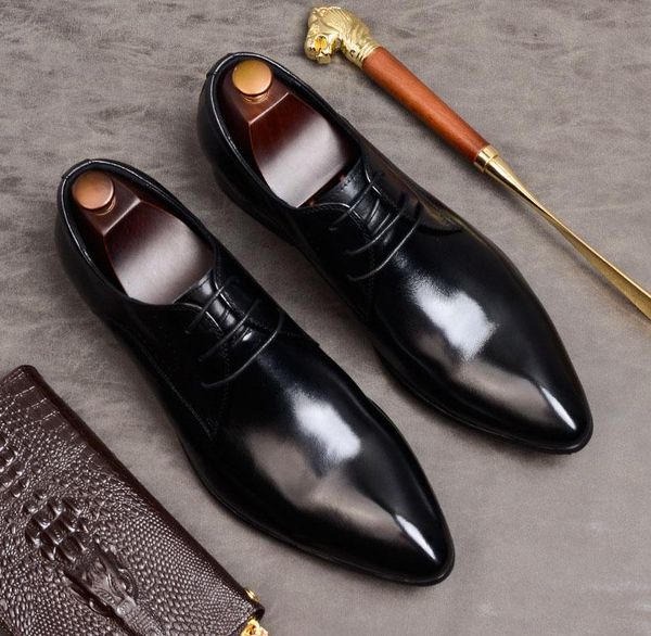 dress shoes wine red vintage handmade patent genuine leather business shoe wedding office party original design men derby, Black
dress shoes wine red vintage handmade patent genuine leather business shoe wedding office party original design men derby, Black