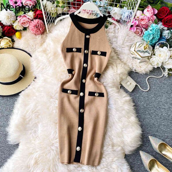 neploe single breasted knitted dress women fashion o neck shoulderless bodycon dresses elegant slim stretch waist vestidos 1b994 210423, Black;gray
neploe single breasted knitted dress women fashion o neck shoulderless bodycon dresses elegant slim stretch waist vestidos 1b994 210423, Black;gray