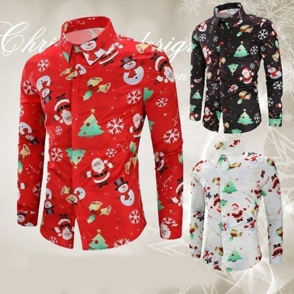 men's casual shirts fashion for male men snowflakes santa candy printed christmas shirt blouse clothing chemise homme, White;black
men's casual shirts fashion for male men snowflakes santa candy printed christmas shirt blouse clothing chemise homme, White;black