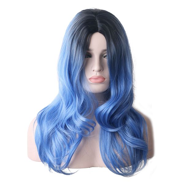 woodfestival mix blue wig natrue wave middle hairline synthetic hair colored medium length daily wear wigs for women curly, Black
woodfestival mix blue wig natrue wave middle hairline synthetic hair colored medium length daily wear wigs for women curly, Black