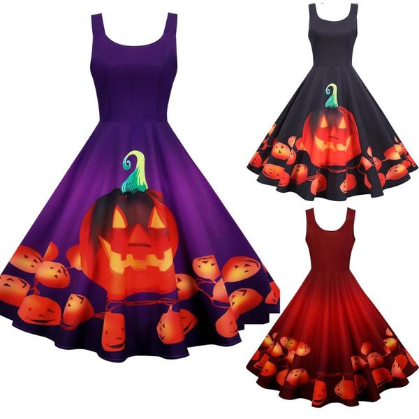 casual dresses 2021 halloween pumpkin women's dress o-neck printing vintage gown retro party women-clothing roupas femininas, Black;gray
casual dresses 2021 halloween pumpkin women's dress o-neck printing vintage gown retro party women-clothing roupas femininas, Black;gray