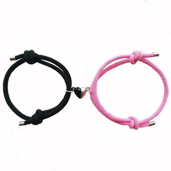 charm bracelets black white love magnets attract couple bracelet alloy rope weave romantic valentine's day present accessories, Golden;silver
charm bracelets black white love magnets attract couple bracelet alloy rope weave romantic valentine's day present accessories, Golden;silver