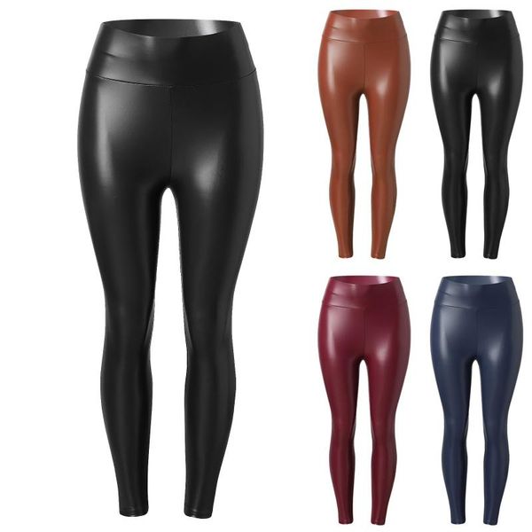 women's leggings faux leather stretch pants high waist women elastic skinny push up jeggings pleather, Black
women's leggings faux leather stretch pants high waist women elastic skinny push up jeggings pleather, Black