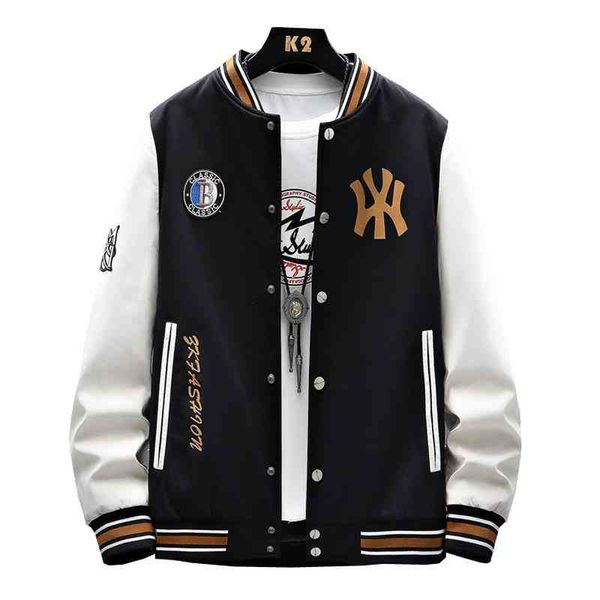 2021 new arrival autumn baseball wear students fat teenagers preppy style rib sleeve short print bomber jacket brand clothing, Black;brown
2021 new arrival autumn baseball wear students fat teenagers preppy style rib sleeve short print bomber jacket brand clothing, Black;brown