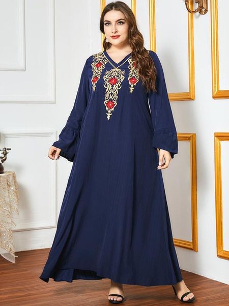 plus size maxi dress for women fall 2021 elegant ethnic embroidery v neck long sleeve arabic muslim clothes navy blue rh565 casual dresses, Black;gray
plus size maxi dress for women fall 2021 elegant ethnic embroidery v neck long sleeve arabic muslim clothes navy blue rh565 casual dresses, Black;gray