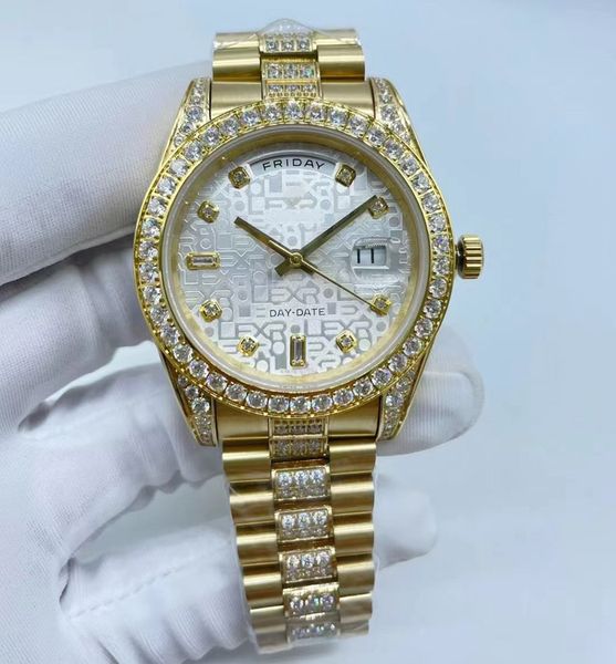 fashion 41mm men's mechanical watch mens diamond watches stainless steel folding buckle men sport waterproof business wristwatch montre, Slivery;brown
fashion 41mm men's mechanical watch mens diamond watches stainless steel folding buckle men sport waterproof business wristwatch montre, Slivery;brown