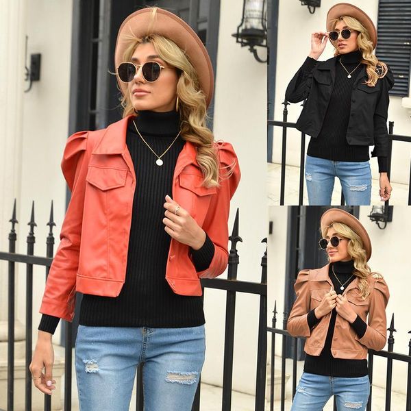 women's jackets slim 3/4 sleeve lapel collar casual imitation leather fashion street fall winter jacket, Black;brown
women's jackets slim 3/4 sleeve lapel collar casual imitation leather fashion street fall winter jacket, Black;brown