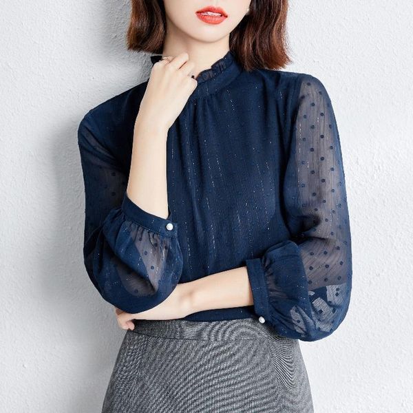 women's blouses & shirts 2021 spring korean fashion temperament bright silk lace collar long sleeve shirt chiffon top, White
women's blouses & shirts 2021 spring korean fashion temperament bright silk lace collar long sleeve shirt chiffon top, White