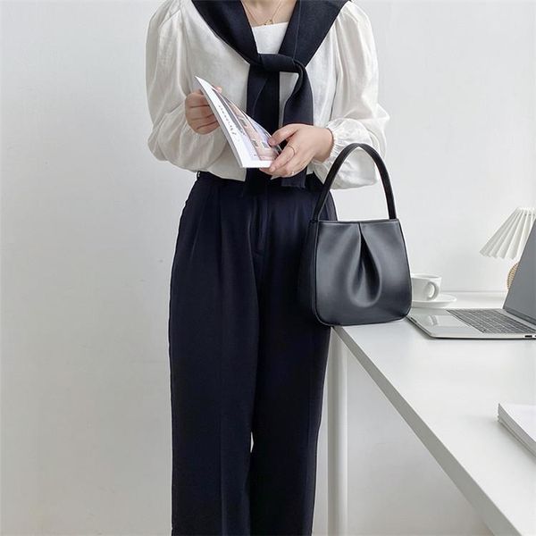 women fashion soft elegant retro all-match pu leather solid color pleated shoulder bag axillary handbag office daily totes
women fashion soft elegant retro all-match pu leather solid color pleated shoulder bag axillary handbag office daily totes
